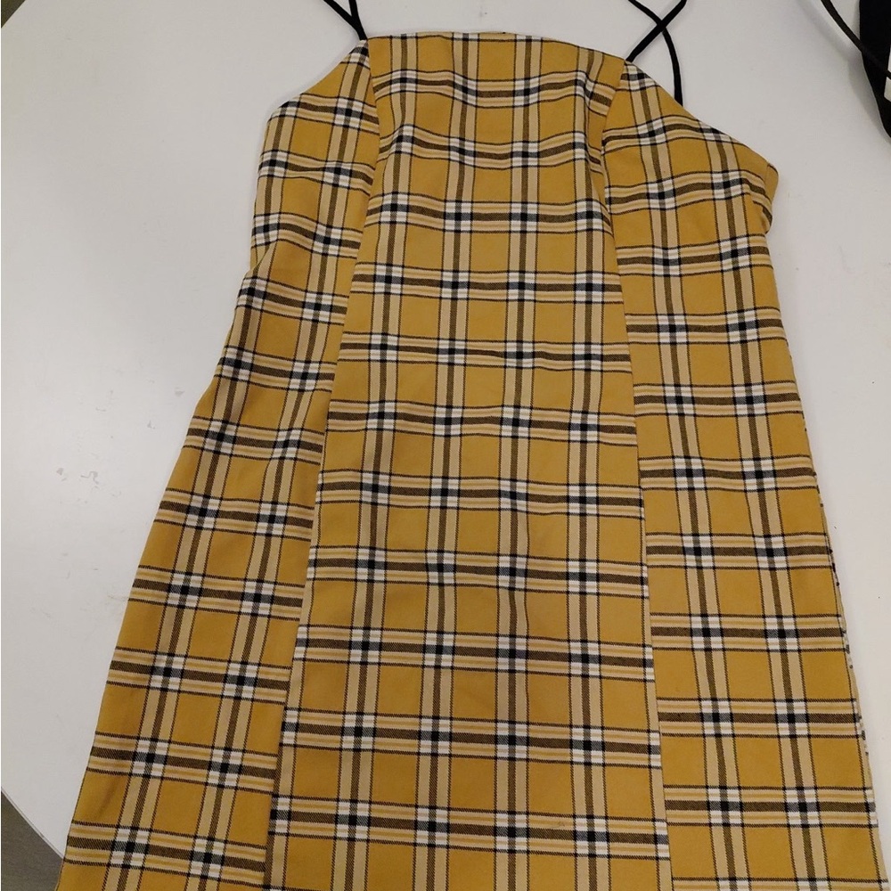 Urban Outfitters Mustard Plaid Dress